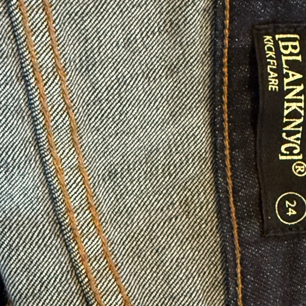 Blank NYC Dark Indigo Kick Flare Jeans - Picture 3 of 3